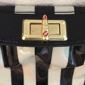 Betsey Johnson Striped Crossbody Hand Bag Purse